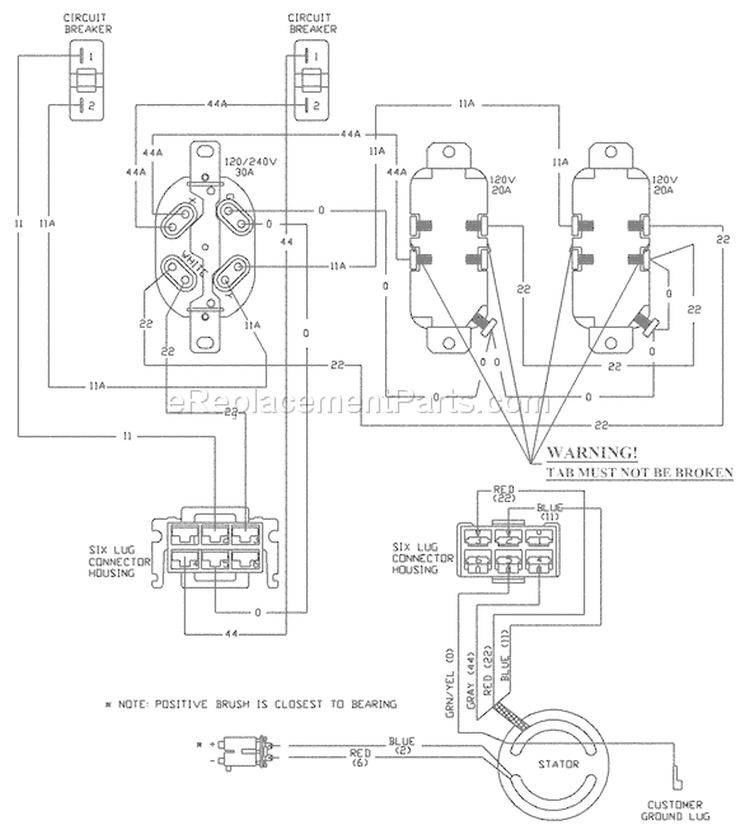 Page E Diagram and Parts List for 1668-0  Briggs and Stratton Generator
